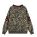 Camouflage Sweatshirt Striped Patchwork Three Stripes Loose Fit Sports Shirt Men's Street Style Letter Embroidery Hooded_viptrois.com