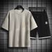 Men's Clothing Men's Summer Suit With Big Letter Prints Loose And Versatile Shorts Casual And Simple Tops For Men_viptrois.com