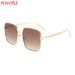 Metal Large Frame Women's Sunglasses Gradient Sun Protection Sunglasses High End T1296_viptrois.com