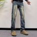 Men's Gradient Washed Jeans Straight Leg Casual Pants Retro Trendy Versatile Spring Autumn New Style_viptrois.com