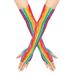 Rainbow Hollow Elastic Mesh Sexy Long Party Colorful Fishnet Gloves_viptrois.com