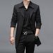 Men's Clothing spring and autumn style windbreaker men's youth men's casual mid length jacket_viptrois.com