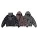 High Street Vintage Washed Fleece-Lined Hooded Jacket Men's Winter Thickened Cotton Coat Streetwear_viptrois.com
