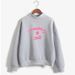 2022 New Strawberry Milk Text Print Simple Harajuku Hoodie Long Sleeve Mid-Neck Sweatshirt_viptrois.com