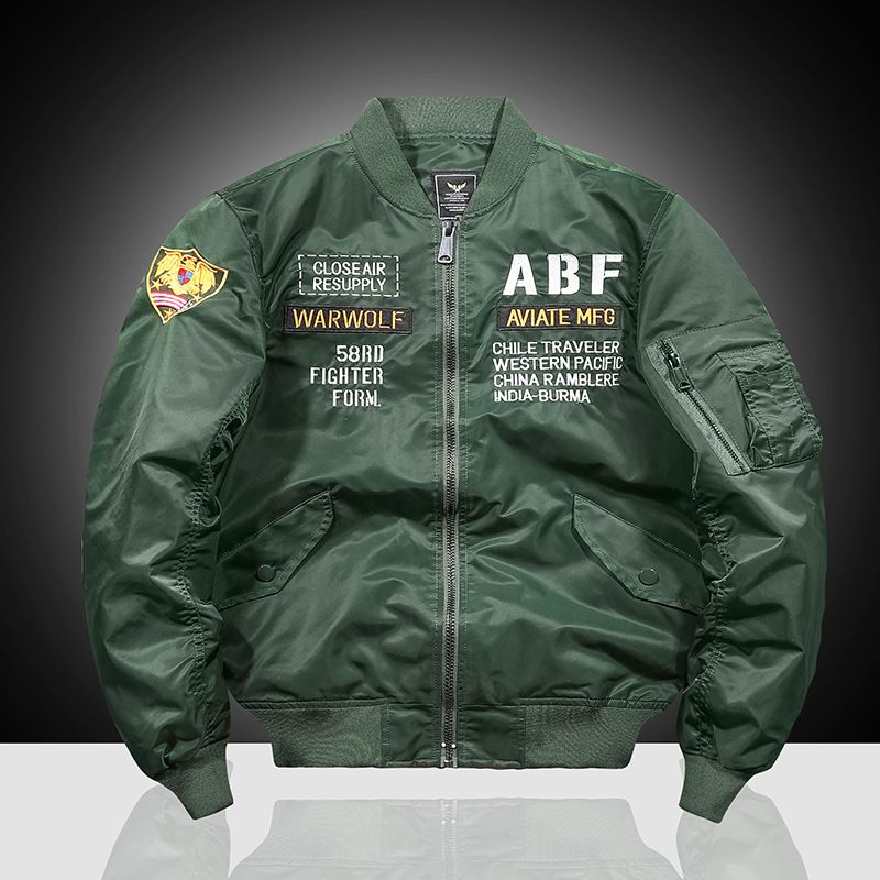 Men's Clothing New Air Force Ma1 Pilot Jacket Men's Embroidered Baseball Jacket Spring And Autumn Large Size Jacket Manufacturer_viptrois.com
