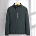 Men's Clothing Spring And Autumn Thin Large Size Versatile Solid Color Stand Collar Jacket New Style Trendy Korean Style Handsome Slim Fit Casual_viptrois.com