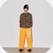 Korean Large-size Trendy Brand Navy Blue Casual Pants Men's Spring And Autumn Straight Wide-leg High Street Lazy And Relaxed Printed Sweatpants_viptrois.com