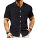 2025d Casual Men's Fashion Perforated Design Spring Summer Knit Short Sleeve Cardigan Polo Shirt SY0051_viptrois.com