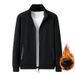 Young And Middle-aged Cotton Fleece Cardigan Sweater, Two Open Sports And Leisure Thickened Jacket_viptrois.com