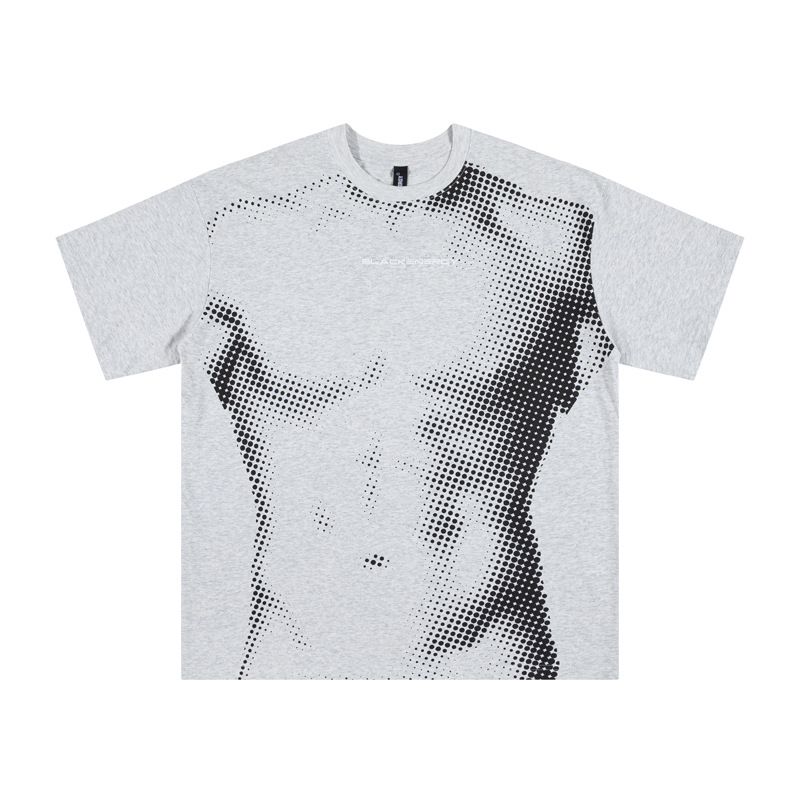 Men's Streetwear Graphic Muscle Print T-Shirt - Oversized Hip-Hop Tee With Creative Design | Cotton Comfort Fit For Casual Wear_viptrois.com