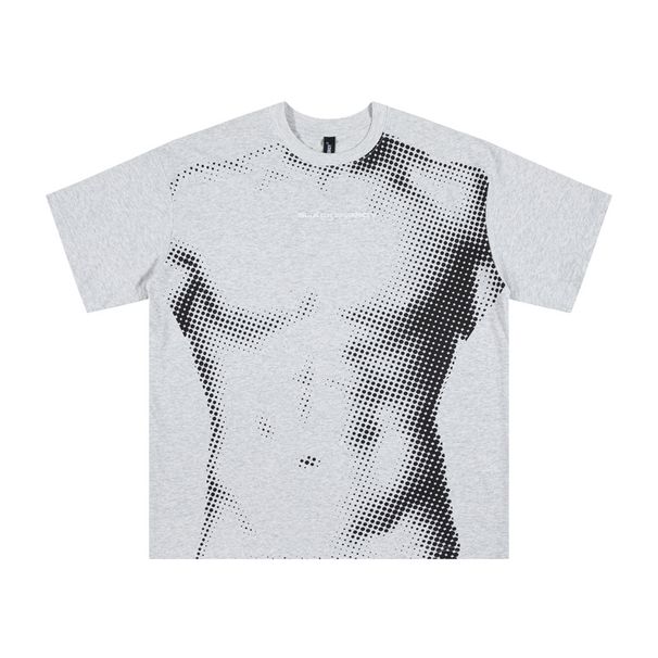 Men's Streetwear Graphic Muscle Print T-Shirt - Oversized Hip-Hop Tee With Creative Design | Cotton Comfort Fit For Casual Wear_viptrois.com