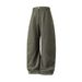 Men's Clothing Side Split Stitching Pleated Casual Pants Men's Autumn New Trendy Brand Loose Straight Pants Retro Silhouette Long Pants_viptrois.com