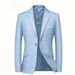 Men's Slim Fit Casual Suit Single Jacket Business Formal Best Man Attire_viptrois.com