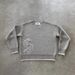 Y2K Grey Long Sleeve Sweater Dollar Gothic Embroidery Pullover Goth Retro Casual Streetwear Old Money Men Boxy Knitted Clothing_viptrois.com