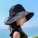 Fisherman's Women's Summer Korean Sunshade And Sunscreen Ins Versatile Sun For Travel Big Rim Pot Hat_viptrois.com