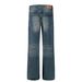 Men's Clothing neutral washed blue design high end men's straight slim jeans_viptrois.com