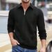 Men's Clothing Spring And Autumn New Half Open Zipper Lapel Pullover Sweatshirt Casual Men's Clothing_viptrois.com
