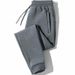 Men's Casual Jogger Pants With Zipper Pockets - Fleece Lined, Elastic Waist, Comfort Fit, Straight Leg, Plus Size, Black/Gray (Regular &_viptrois.com
