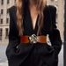 Ladies' Fashion Light Luxury Waistband Elastic And Large Floral Decoration Versatile Commuting Belt With Dress_viptrois.com