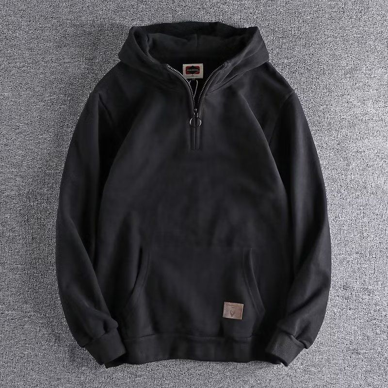 Men's Classic Solid Color Hooded Sweatshirt - Lightweight Pullover Hoodie For Fall & Winter - Unisex Casual Streetwear_viptrois.com