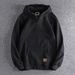 Men's Classic Solid Color Hooded Sweatshirt - Lightweight Pullover Hoodie For Fall & Winter - Unisex Casual Streetwear_viptrois.com