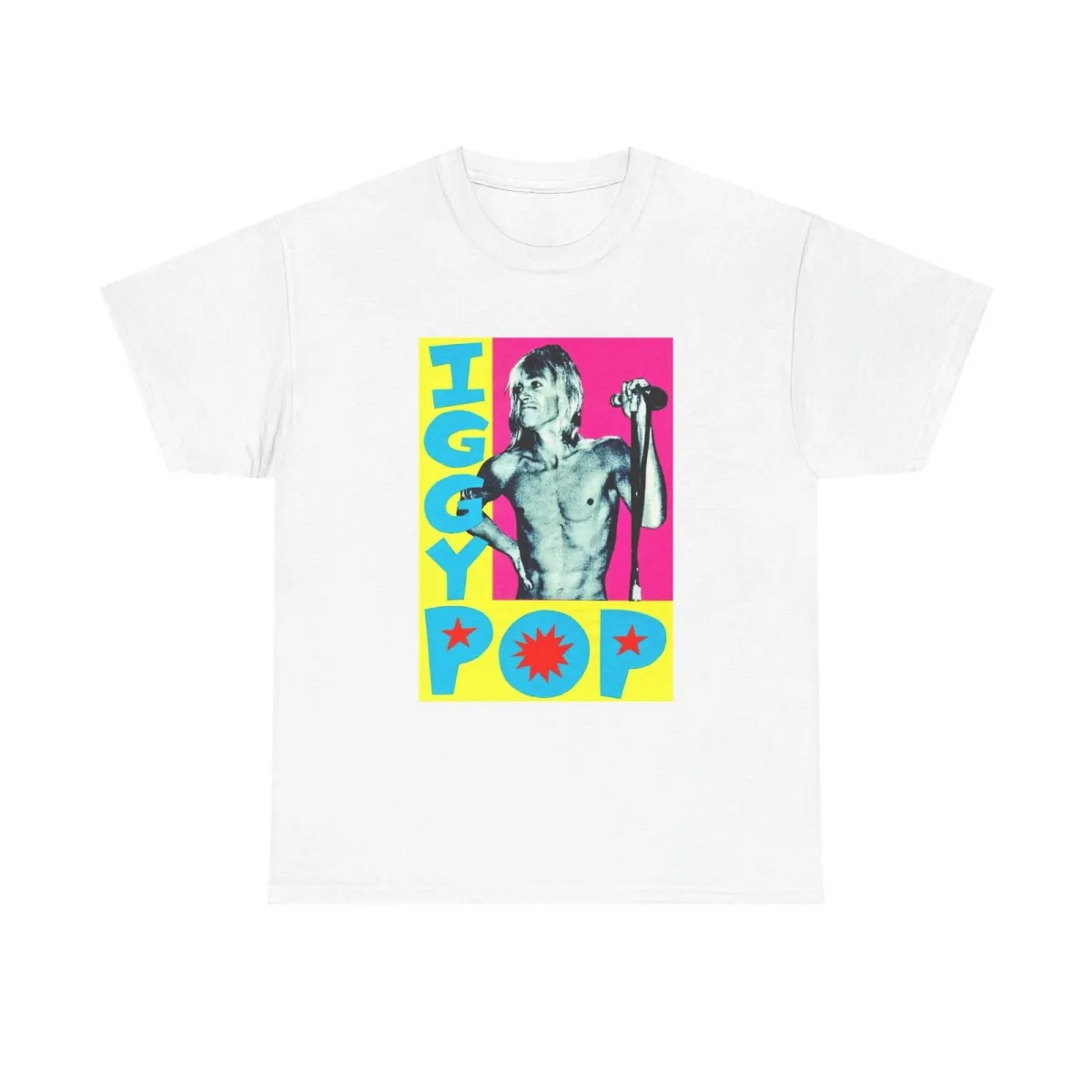 Iggy Pop Tshirt Poster Retro Rock New Lust For Life Unisex Heavy Cotton_viptrois.com