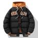 Winter New Men, Youth Windproof Warm Coat, Trendy Casual Two-Piece Top, Cotton Padded Jacket For Men_viptrois.com