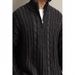 American Style Color-Block Half-Zip Knitted Sweater For Men, Autumn And Winter Thickened Lazy Warm Jacket Trendy_viptrois.com