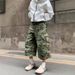 Men's Clothing Washed Damaged Old Camouflage Shorts For Men And Women Summer High Street Fashion Brand Handsome Seven Point Overalls_viptrois.com