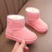 Children's snow boots for boys and girls 2023 Winter new slip-on short boots suede cotton-padded shoes fleece-lined warm shoes for middle and big chil_viptrois.com