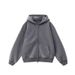 "400GSM Oversized Zip Hoodie – Heavyweight Brushed Fleece, Unisex Distressed Streetwear (6 Acid Wash Colors, Drop Shoulder Fit)"_viptrois.com