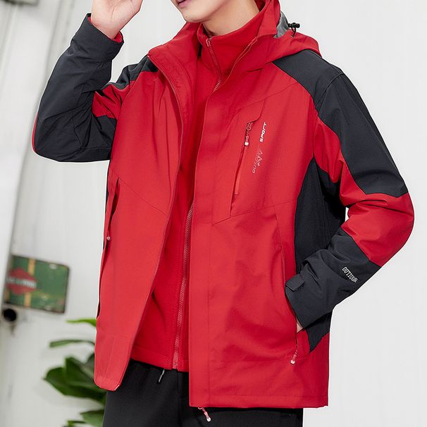 Men's Clothing outdoor three-in-one jacket men's two-piece plus size team work clothes jacket_viptrois.com