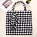 Solid Color Bear Doll Plus Cotton Shopping Bag New Style Portable Folding Shopping Bag Large Capacity Portable Shopping Bag_viptrois.com