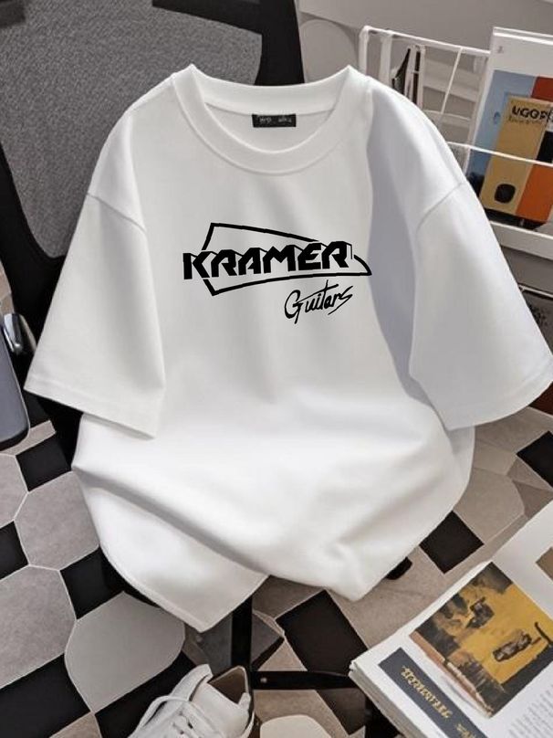 New Item Kramer Guitars New LOGO T-SHIRT HEAVY COTTON T-SHIRT SIZE S-5XL Soft Fashion Graphic Slightly Homme Designer Clothes Comfortable_viptrois.com