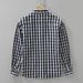 Checkered Fresh Long Sleeved Shirt For Men, Fashionable And Versatile, Artistic And Casual Loose Top_viptrois.com