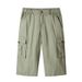 Men's Casual Mid-Length Trousers Loose Middle-Aged And Elderly Shorts Pure Cotton Beach_viptrois.com