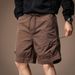 Men's Trendy Work Shorts Outdoor Loose Fit Summer Thin Ice Silk Five Point Mid Length_viptrois.com