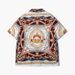 Men's Clothing Summer Men's Street Fashion Teenagers Casual Retro Palace Pattern Digital Printing Short Sleeve Loose Shirt Suit_viptrois.com
