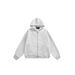 Unisex Hooded Cardigan Jacket - Stylish High Street Oversized Sweatshirt With Back Pocket (Black/Flower Gray, M-XXL)_viptrois.com