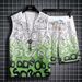 Men's Clothing casual sports suit boy summer short-sleeved T-shirt shorts junior high school students sleeveless running basketball uniform_viptrois.com