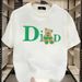 Popular Trendy Brand Short Sleeved Bear Letter Hong Kong Style Half Sleeved Round Neck Heavy Comfortable T Shirt For Men And Women_viptrois.com