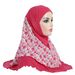 Malay style 8-15 year old girl crystal linen printed chiffon patchwork hat headscarf H326_viptrois.com