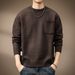 Loom Italy Winter New Round Neck Thick Sweater Men's American Heavy Retro Autumn Loose Knitwear Jacket_viptrois.com