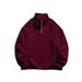 Men's Clothing Spring And Autumn Stand Up Collar Pullover Loose Casual Suit Half Zipper Design Sweater_viptrois.com
