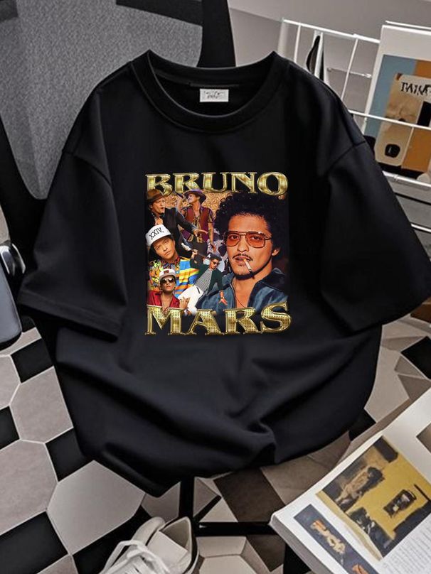 Bruno Mar Vintage T Shirt, Bruno Mar 90s Graphic Tee AN9918 Summer Stylish Soft Homme Unisex Comfortable Breathable Designer Clothes Casual_viptrois.com