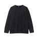 Vintage Washed Oversized Crewneck Sweatshirt For Men & Women - Heavyweight Cotton Blend, Relaxed Fit, Retro Style (Black, Grey, Brown, Rose, Purple)_viptrois.com