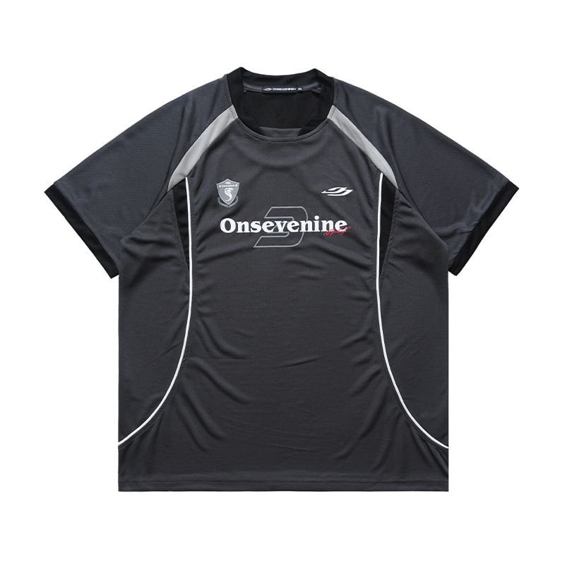 American Style Jersey T-Shirt Men Summer Quick-Dry Mesh Racing Short Sleeve Patchwork Ice Hockey Suit_viptrois.com