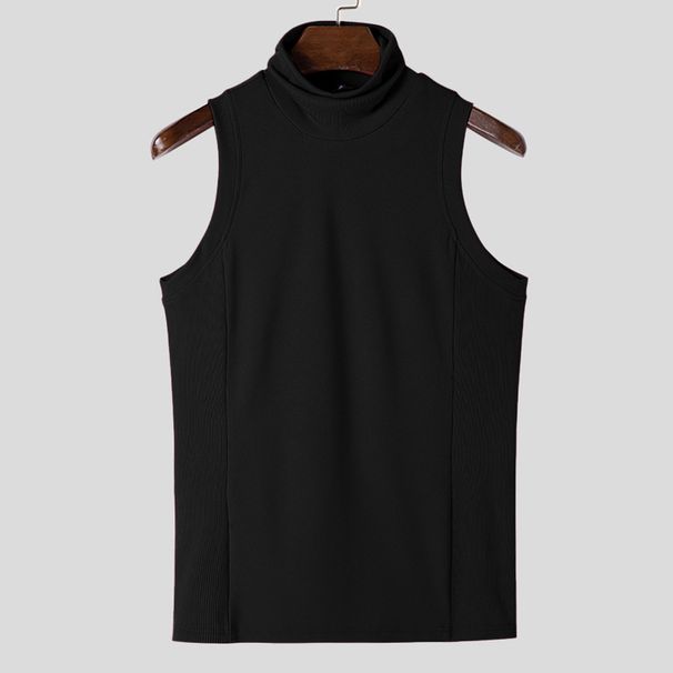 Men's Clothing Summer New Solid Color Fashion Sleeveless Bottoming Shirt Men's Sexy Tight Vest_viptrois.com