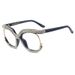 Personalized European And American Half Frame Rhinestone Flat Glasses Exquisite Women's Plain All Match Diamond Studded Fashion Glasses Cross Border_viptrois.com