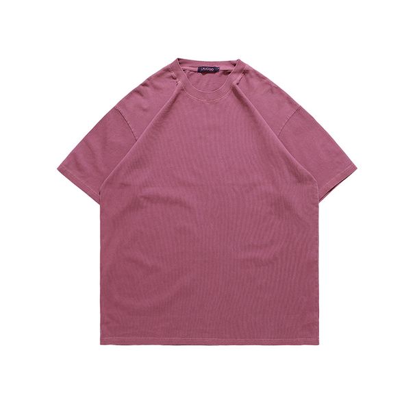 Summer Trendy Brand Short Sleeve 260g Washed Dyed Vintage Men's T-Shirt_viptrois.com